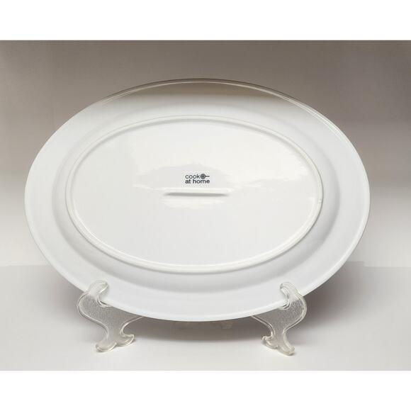 Cook At Home Oval Ceramic Platter Dinnerware Servingware 18" x 13" - Picture 2 of 4